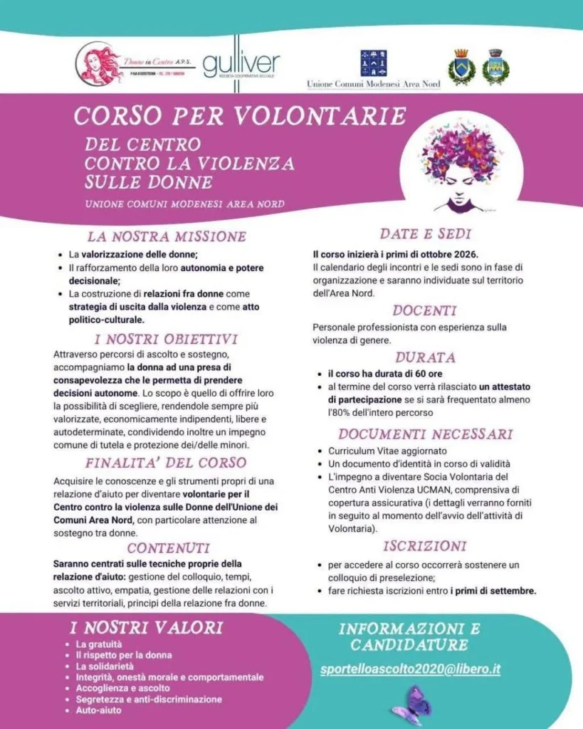 corso volontarie 2026